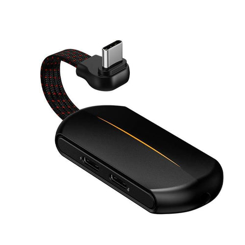Baseus L49 Type c PD 18W Quick Charging adapter otg usb type c earphone adapter for Smart Phone (BLACK)