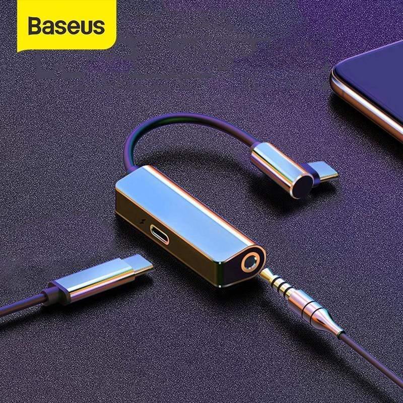 Baseus L53 USB C to 3.5mm aux audio Adapter usb type c Extension Cable with PD 18W Quick Charging forSamsung ForHuawei