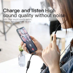 Baseus L53 USB C to 3.5mm aux audio Adapter usb type c Extension Cable with PD 18W Quick Charging forSamsung ForHuawei