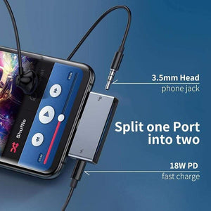 Baseus L57 USB Type c Adapter usb c to 3.5mm aux Earphone Headphone adapter with PD 18W Quick Charging for type c Jack Phone