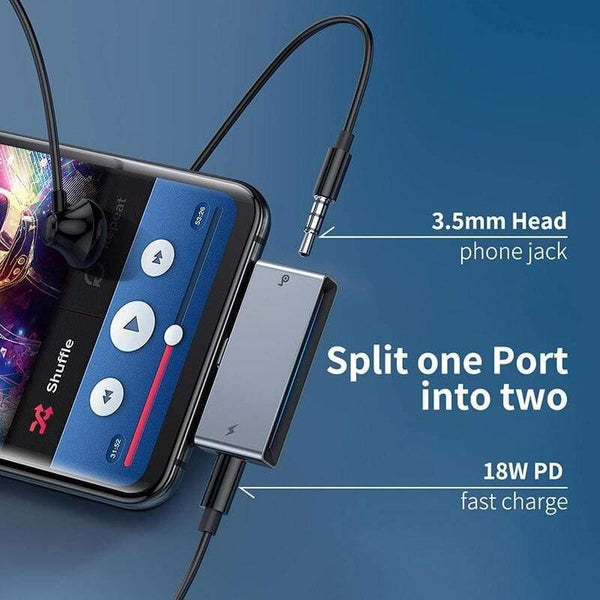 Baseus L57 USB Type c Adapter usb c to 3.5mm aux Earphone Headphone adapter with PD 18W Quick Charging for type c Jack Phone