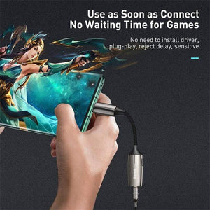 Baseus L60s  USB Type C to 3.5mm aux audio Adapter Quick Charging USB C Extension Cable with Light Interface for Smart Phone
