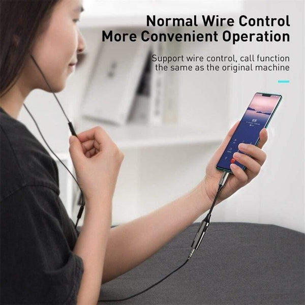 Baseus L60s  USB Type C to 3.5mm aux audio Adapter Quick Charging USB C Extension Cable with Light Interface for Smart Phone