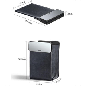 Baseus Leather Car Storage Bag Tidy Car Seat Organizer Universal Cell Phone Pouch Magnet Collecting Pocket Auto Accessories