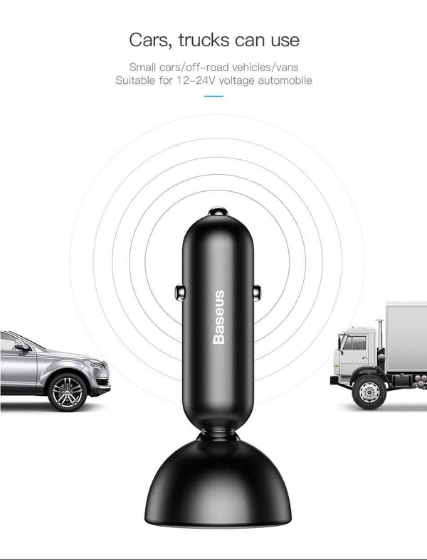 Planet Gates Baseus LED Display 4.8A Dual USB Car Charger Adapter For iPhone Samung Xiaomi Fast Car Charging 360 Rotation Car Phone Charger
