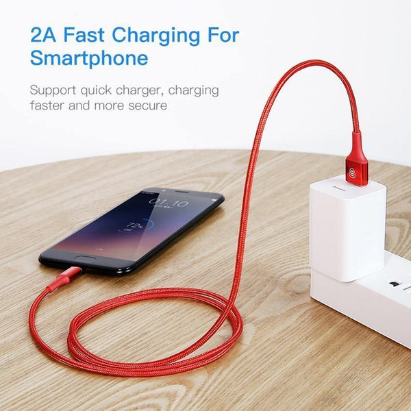 Baseus LED Lighting Micro USB Cable for Xiaomi Redmi 4X Note 4 5 Reversible Micro USB Charging Cable for Samsung S7 Mobile Phone