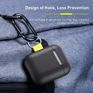 Baseus Let''s Go Woven Label Hook Protective Case For AirPods 1/2 , Fashion Contrast Design Portable Earphone Case For Airpods