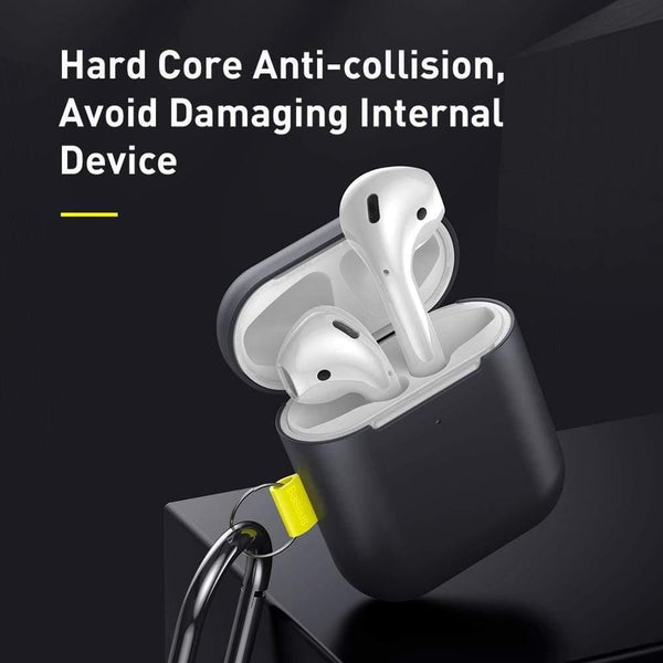 Baseus Let''s Go Woven Label Hook Protective Case For AirPods 1/2 , Fashion Contrast Design Portable Earphone Case For Airpods