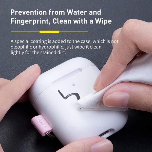 Baseus Let''s Go Woven Label Hook Protective Case For AirPods 1/2 , Fashion Contrast Design Portable Earphone Case For Airpods