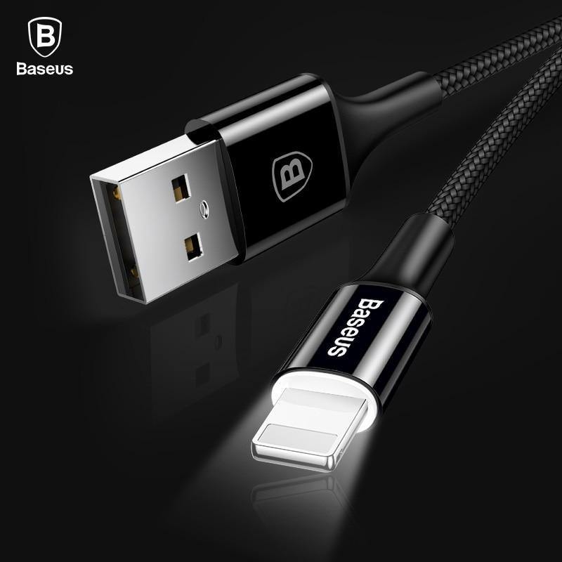 Planet Gates Baseus Lighting USB Cable For iPhone X XS Max XR 8 7 6 6s Plus 5 5S SE iPad Fast Charging Charger Data Cord Mobile Phone Cables