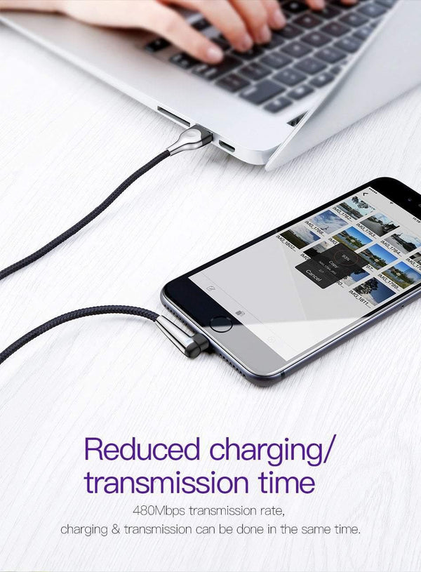 Planet Gates Baseus Lighting USB Cable For iPhone XS Max XR X 8 7 6 6S SE 5 Fast Charging Charger Wire Cord 90 Degree Data Mobile Phone Cable