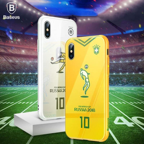 Planet Gates Baseus Luxury Glass Case For iPhone X 10 Capinhas 3D Painted Glass + Soft TPU Edge Back Protective Cover Case For iPhoneX Coque