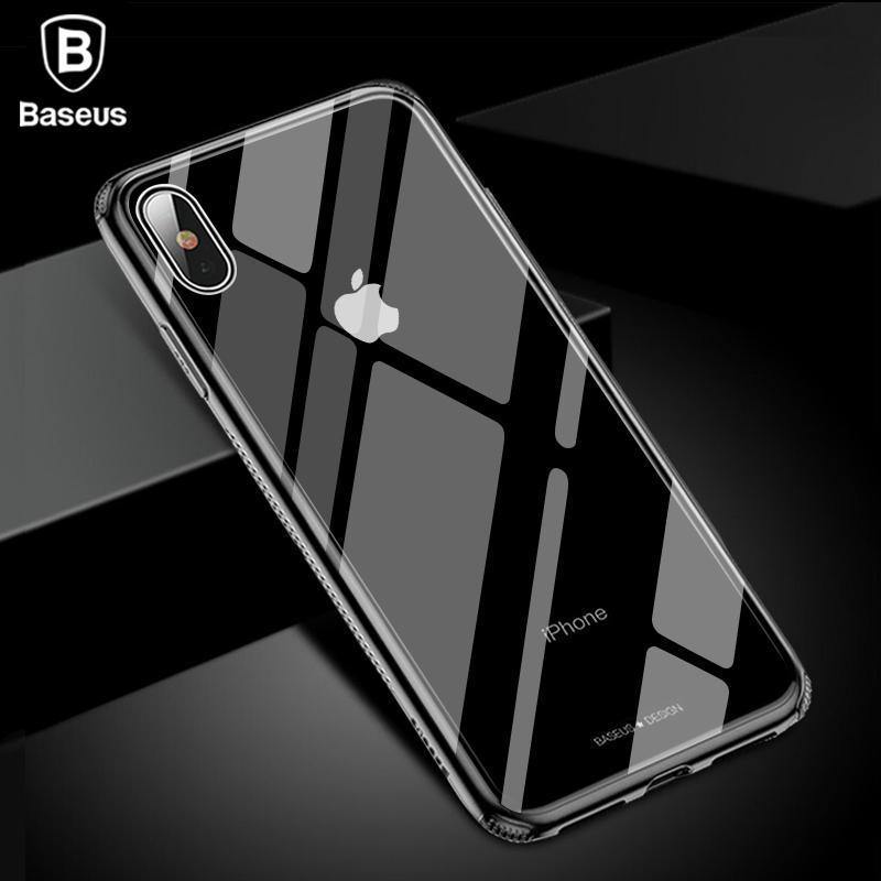 Planet Gates Baseus Luxury Glass Case For iPhone XS Max Xr Xsmax TPU Edge Tempered Glass Cases Protective Cover Coque For iPhonexs max Fundas