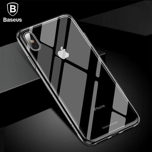 Planet Gates Baseus Luxury Glass Case For iPhone XS Max Xr Xsmax TPU Edge Tempered Glass Cases Protective Cover Coque For iPhonexs max Fundas