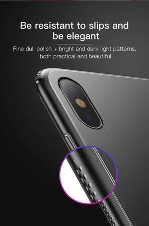 Planet Gates Baseus Luxury Glass Case For iPhone XS Max Xr Xsmax TPU Edge Tempered Glass Cases Protective Cover Coque For iPhonexs max Fundas