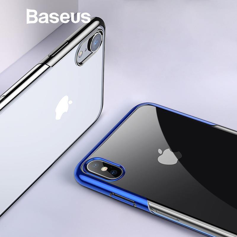 Planet Gates Baseus Luxury Plating Case For iPhone XR Xs Xs Max Ultra Thin Soft Silicone Fitted Case For iPhone XR 2018 Phone Cover Coque