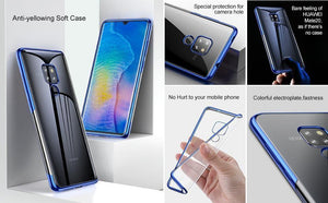 Planet Gates Baseus Luxury Plating TPU Case For Huawei Mate 20 Ultra Thin Soft Silicone Case For Huawei Mate 20 Pro Phone Cover Transparent