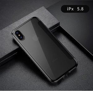 Planet Gates Baseus Luxury Tempered Glass Filp Case For iPhone Xs Xs Max 2018 Chic Full Coverage Protective Phone Case For iPhone Xs XR Cover