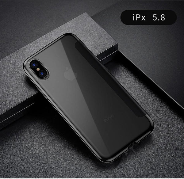 Planet Gates Baseus Luxury Tempered Glass Filp Case For iPhone Xs Xs Max 2018 Chic Full Coverage Protective Phone Case For iPhone Xs XR Cover
