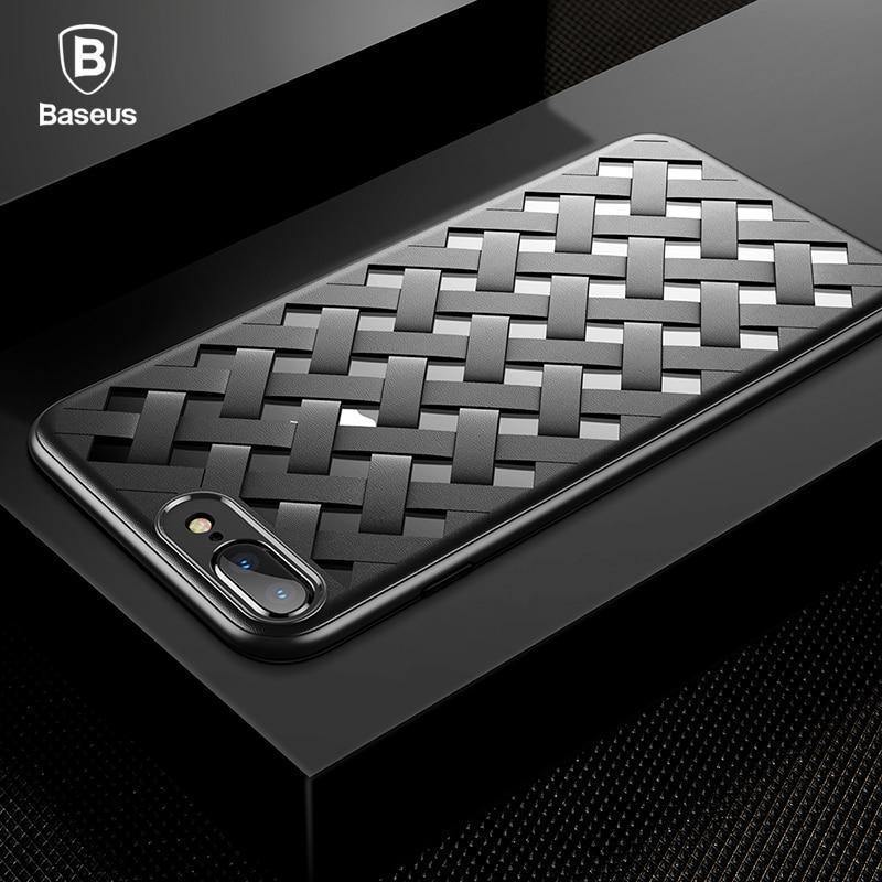 Planet Gates Baseus Luxury Weave Grid Case For iPhone 8 8 Plus 7 7 Plus Cover Case Ultra Thin PC & TPU Capinhas Coque Fundas Capa For iPhone8