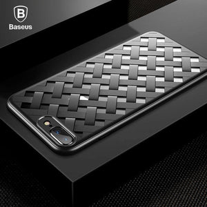 Planet Gates Baseus Luxury Weave Grid Case For iPhone 8 8 Plus 7 7 Plus Cover Case Ultra Thin PC & TPU Capinhas Coque Fundas Capa For iPhone8
