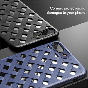 Planet Gates Baseus Luxury Weave Grid Case For iPhone 8 8 Plus 7 7 Plus Cover Case Ultra Thin PC & TPU Capinhas Coque Fundas Capa For iPhone8