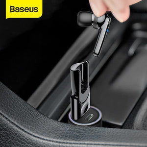 Baseus Magnetic Charging Bluetooth Earphone Single Business Talking Bluetooth Earphones for Phone in Car With Free Charging Base