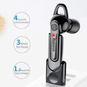 Baseus Magnetic Charging Bluetooth Earphone Single Business Talking Bluetooth Earphones for Phone in Car With Free Charging Base