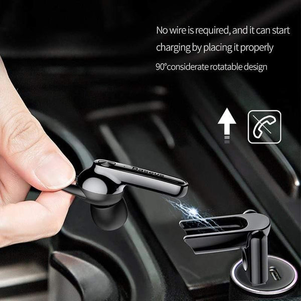 Baseus Magnetic Charging Bluetooth Earphone Single Business Talking Bluetooth Earphones for Phone in Car With Free Charging Base