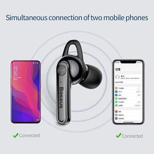 Baseus Magnetic Charging Bluetooth Earphone Single Business Talking Bluetooth Earphones for Phone in Car With Free Charging Base