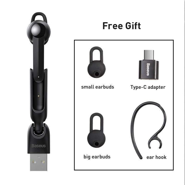 Baseus Magnetic Charging Wireless Bluetooth Earphone Single Handsfree with Microphone Business Bluetooth Headset for Car Driving