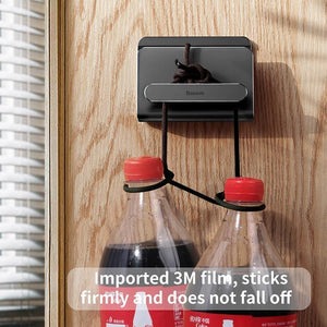 Planet Gates Baseus Metal Wall Mount Holder for iPhone Power bank Strong Adhesive Mobile Phone Holder Stand for Samsung Huawei Charger Socket