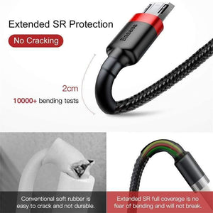 Baseus Micro USB Cable 2.4A Fast Charging for Samsung J7 Redmi Note 5 Pro Android Mobile Phone USB Micro Cable Charger Data Cord