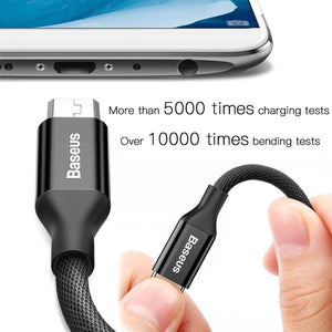 Planet Gates Baseus Micro USB Cable For Xiaomi Redmi Note 5 Pro 4X 4 Charger Cable For Samsung Huawei USB Phone Charger Charging Data Cable