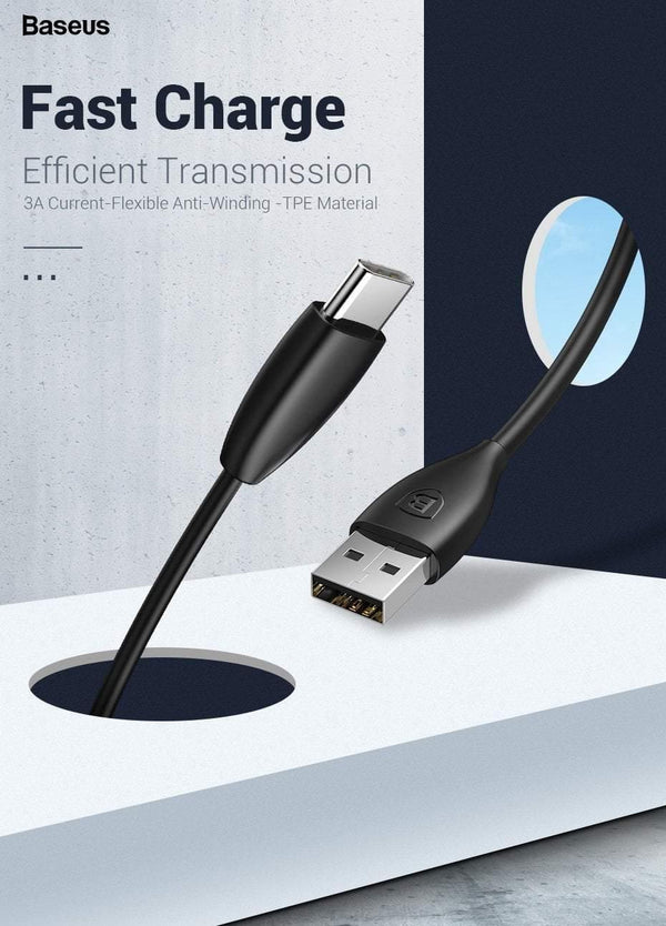 Planet Gates Baseus Micro USB Type C Cable for Samsung Xiaomi Redmi Phone Data Cable Fast Charging Charger Cable 2A USB Charger Cable