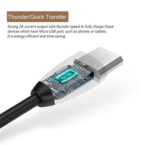 Planet Gates Baseus Micro USB Type C Cable for Samsung Xiaomi Redmi Phone Data Cable Fast Charging Charger Cable 2A USB Charger Cable