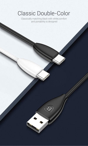 Planet Gates Baseus Micro USB Type C Cable for Samsung Xiaomi Redmi Phone Data Cable Fast Charging Charger Cable 2A USB Charger Cable