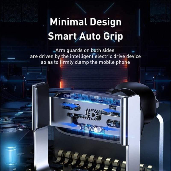 Baseus Mini Automatic Clamping Car Phone Holder for iPhone No Wireless Charging Air Vent Mount Car Holder for Samsung Xiaomi