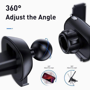 Baseus Mini Automatic Clamping Car Phone Holder for iPhone No Wireless Charging Air Vent Mount Car Holder for Samsung Xiaomi