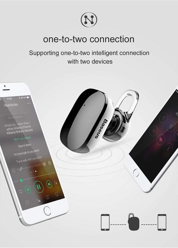 Planet Gates Baseus Mini Wireless Bluetooth Earphone For iPhone X 8 Samsung S9 S8  In-Ear Stereo Wireless Bluetooth Driver Earphones With Mic