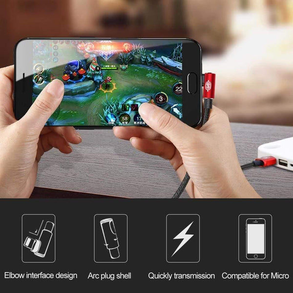 Baseus Mobile Game Reversible Micro USB Cable for Xiaomi Redmi 4X Note 4 5 Plus USB Data Cable for Samsung S6 USB Charger Cable