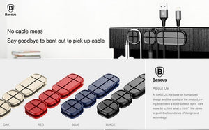 Planet Gates Baseus Mobile Phone Cable Clip For Car Desktop Tidy Charger Cable Organizer For Data Cable Digital Wire Charging Cable Winder
