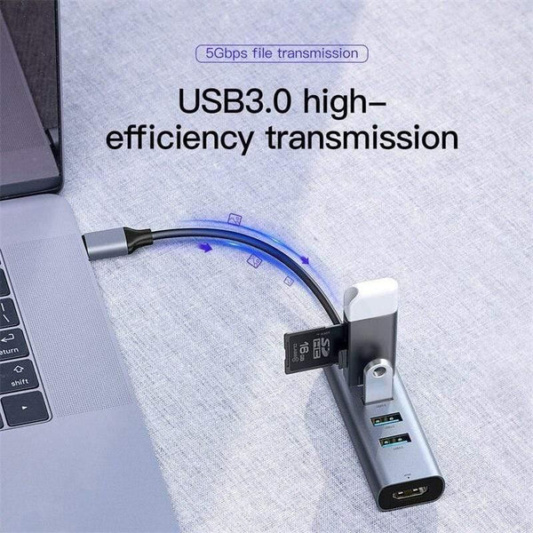 Baseus Multi USB C HUB to 3.0 USB HDMI Adapter for MacBook Pro Accessories Type C HUB RJ45 Card Reader Ethernet USB Splitter