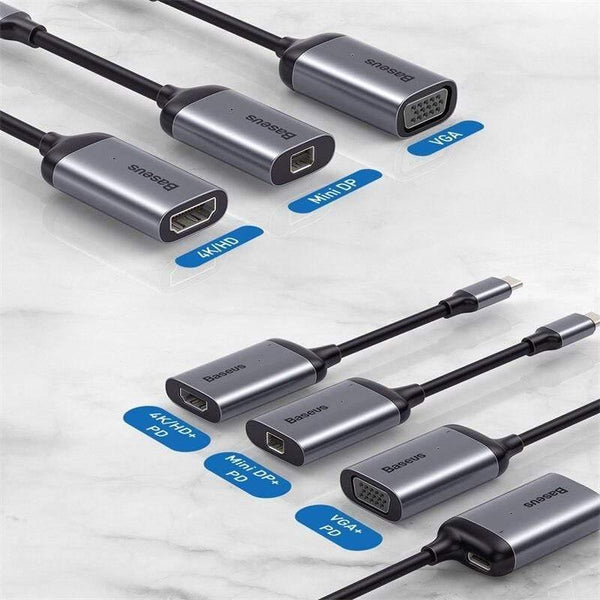 Baseus Multi USB C HUB USB 3.0 HDMI VGA USB Splitter Type C Adapter for MacBook Pro PC Accessories PD Charging Type C HUB