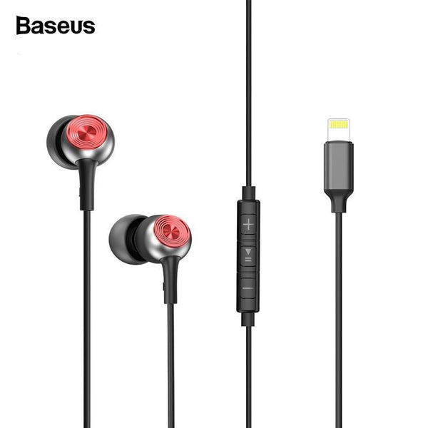 Planet Gates Baseus P02 Wired Earphone Stereo Bass Sound Headset In Ear Earphones With Mic Earpiece For iPhone X 8 7 IOS 11 10 9 8 7 kulakl k