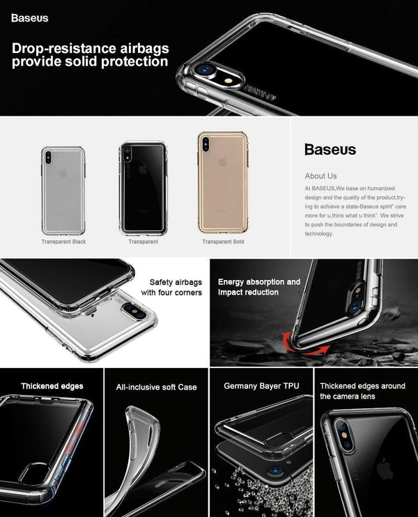 Planet Gates Baseus Phone Case For iPhone Xs Max Xr Anti-Knock Coque Soft TPU Silicone Protective Back Cover For iPhone XS X S R Xsmax Fundas