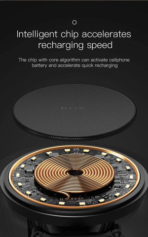 Planet Gates Baseus Portable Bluetooth Speaker With Qi Wireless Charger Fast Wireless Phone Charger Loudspeaker For iPhone X Samsung Xiaomi