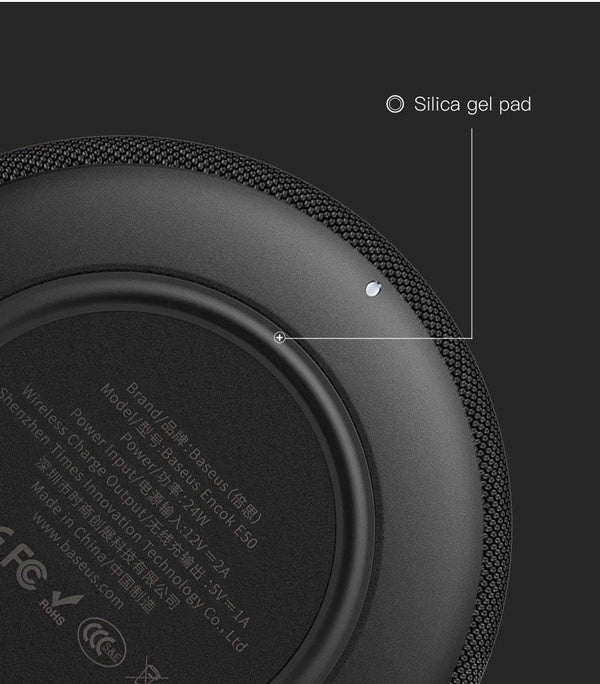 Planet Gates Baseus Portable Bluetooth Speaker With Qi Wireless Charger Fast Wireless Phone Charger Loudspeaker For iPhone X Samsung Xiaomi