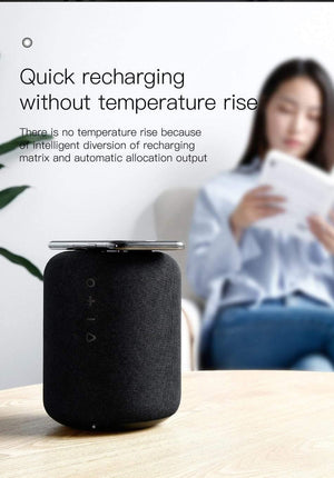 Planet Gates Baseus Portable Bluetooth Speaker With Qi Wireless Charger Fast Wireless Phone Charger Loudspeaker For iPhone X Samsung Xiaomi