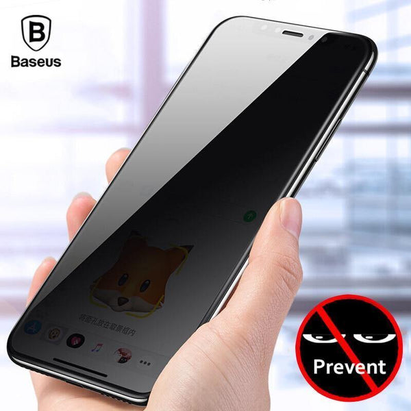 Planet Gates Baseus Privacy Protection Screen Protector For iPhone X 10 3D Full Coverage Anti Spy Tempered Glass Protective Glass For iPhoneX